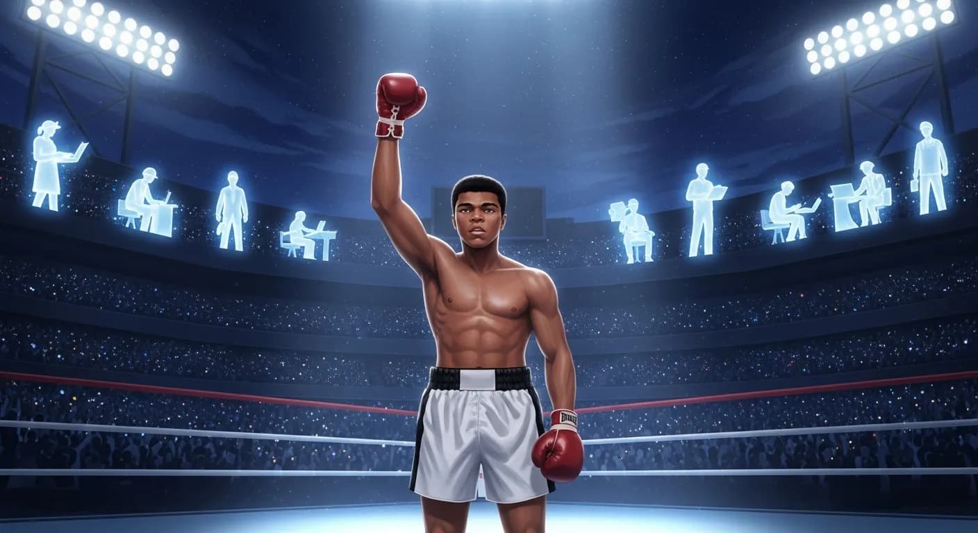 「モハメド・アリ」「人は世界一のゴミ収集人になれる。世界一のモデルにだってなれる。 たとえ何をやろうと、それが世界一なら何も問題はない。」の画像