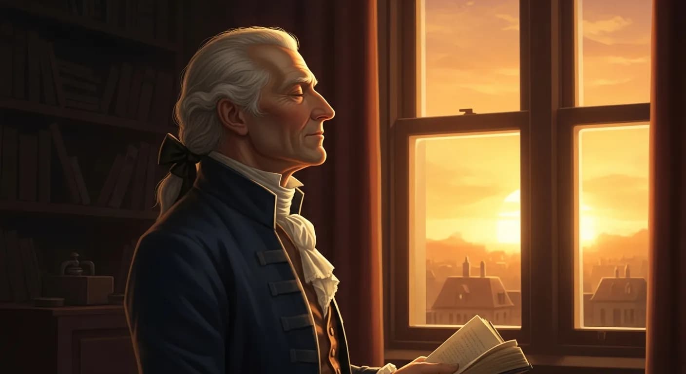 「イマヌエル・カント」「もっとも平安な、そして純粋な喜びの一つは、労働をした後の休息である。」の画像