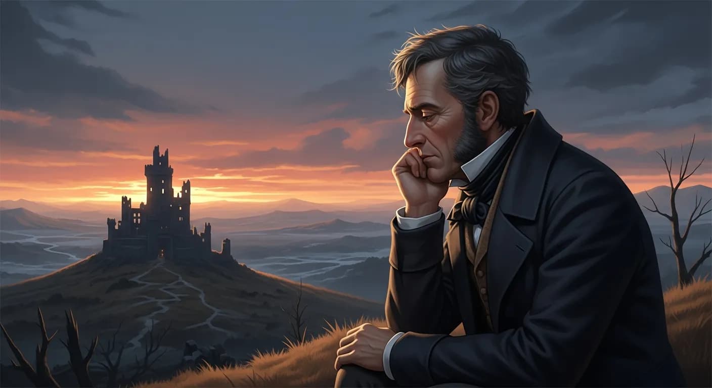 「フランソワ=ルネ・ド・シャトーブリアン」「人間が幸福の夢を追うときに犯す大きな過失は、 人間の生来から備わっているあの「死」という弱点を忘れてしまうことだ。」の画像