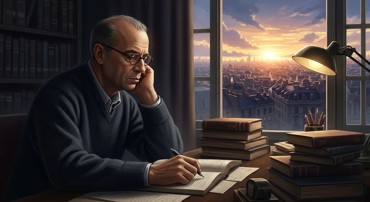 「ジャン=ポール・サルトル」「人間の死ぬのはいつも早すぎるか遅すぎるかよ。 でも一生はちゃんとけりがついてそこにあるのよ。 一本、線が引かれたからには総決算しなけりゃ。 あんたは、あんたの一生以外の何ものでもないのよ。」の画像