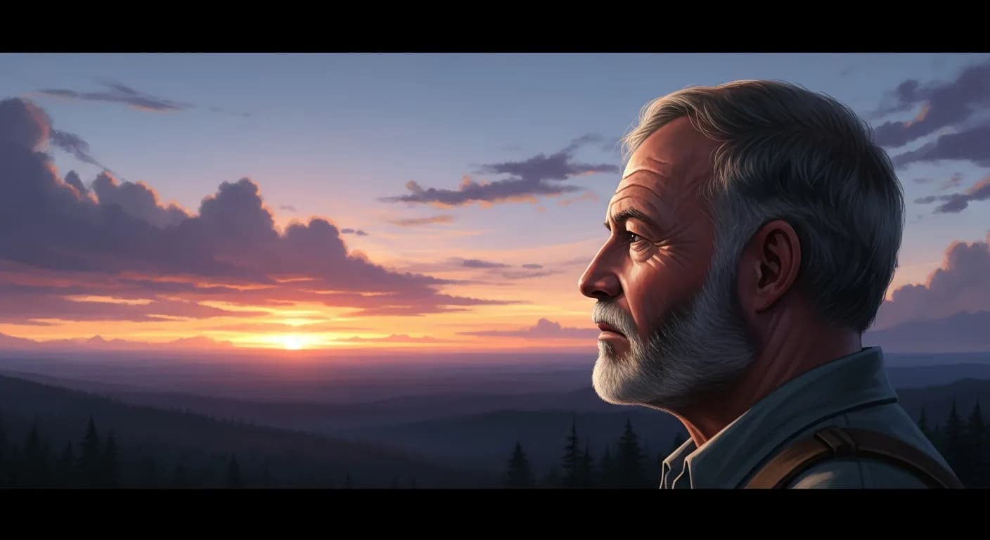 「アーネスト・ヘミングウェイ」「あちこち旅をしてまわっても、自分自身から逃れられるものではない。」の画像