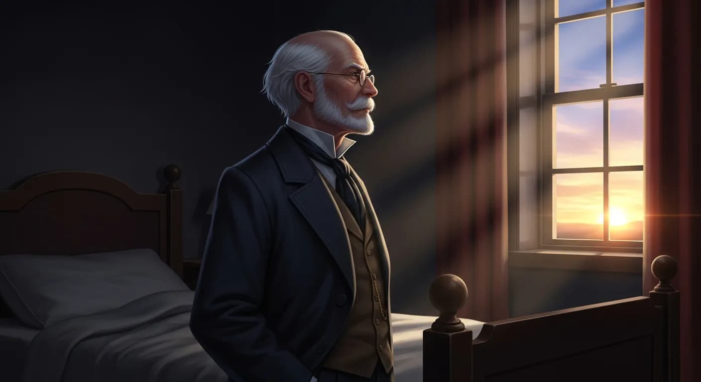 「カール・ヒルティ」「寝床につくときに、 翌朝起きることを楽しみにしている人は幸福である。」の画像