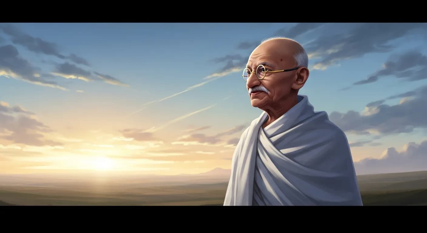 「マハトマ・ガンディー」「怠けていることは喜びかもしれないが重苦しい状態である。幸せになるためには何かをしていなくてはならない。」の画像