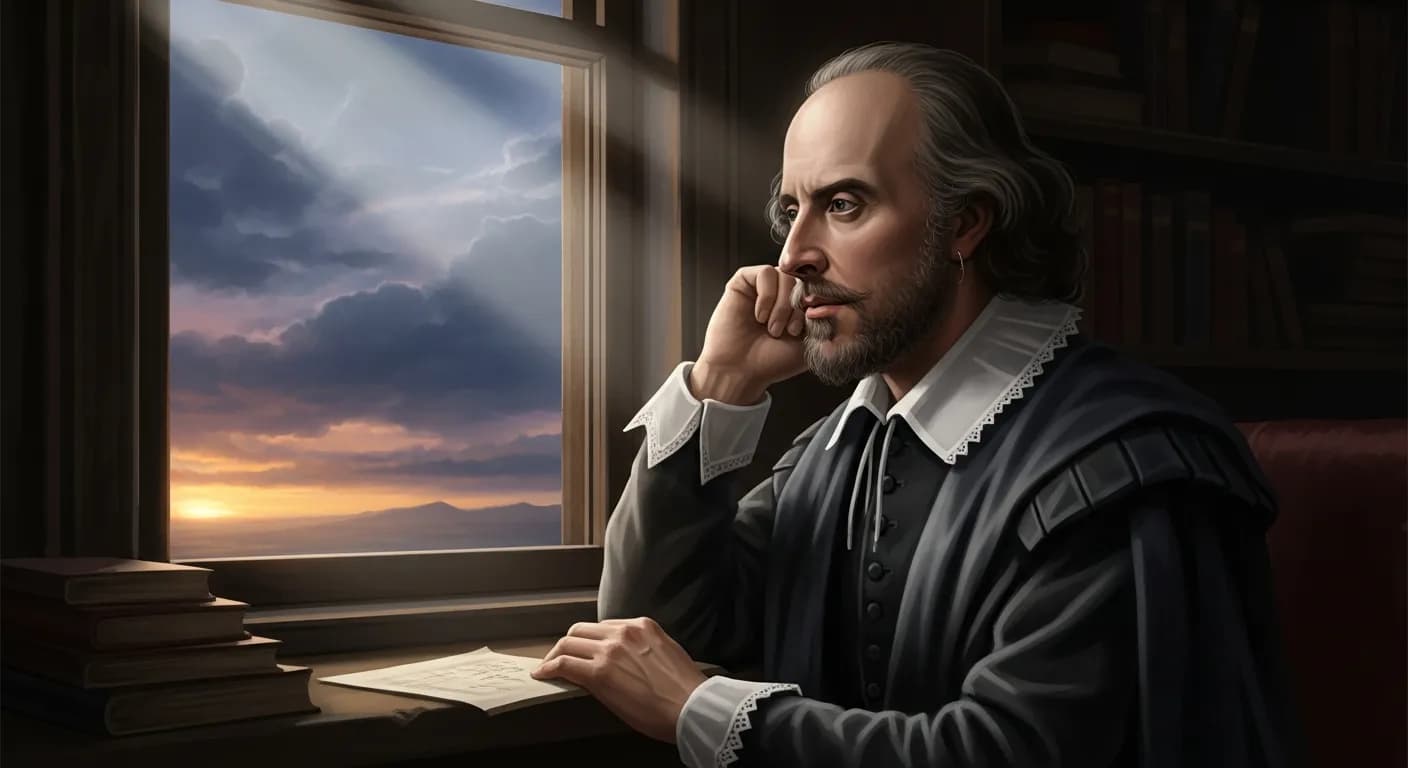 「ウィリアム・シェイクスピア」「世の中には幸福も不幸もない。ただ、考え方でどうにでもなるのだ。」の画像