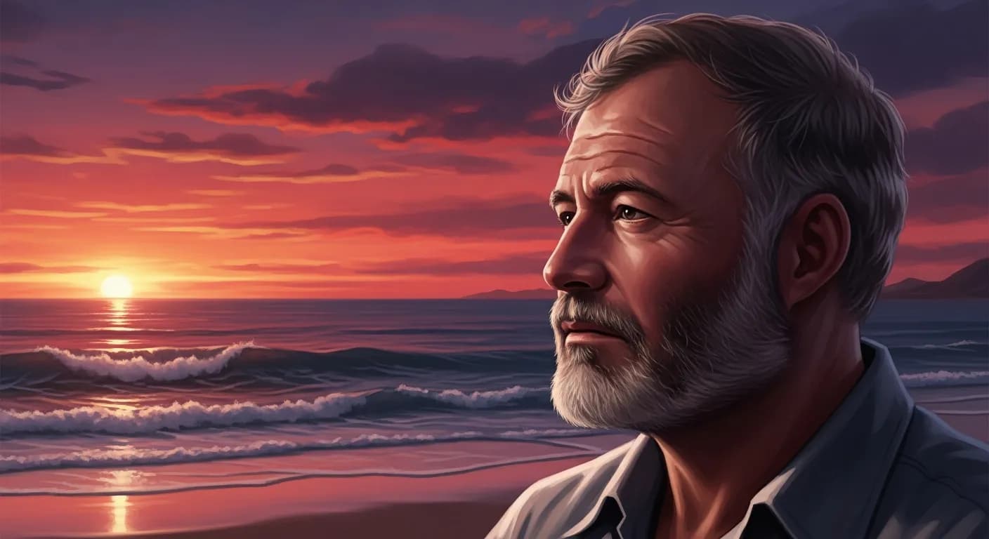 「アーネスト・ヘミングウェイ」「年寄りになったからって、賢くなるもんじゃありませんよ。用心深くなるだけですな。」の画像