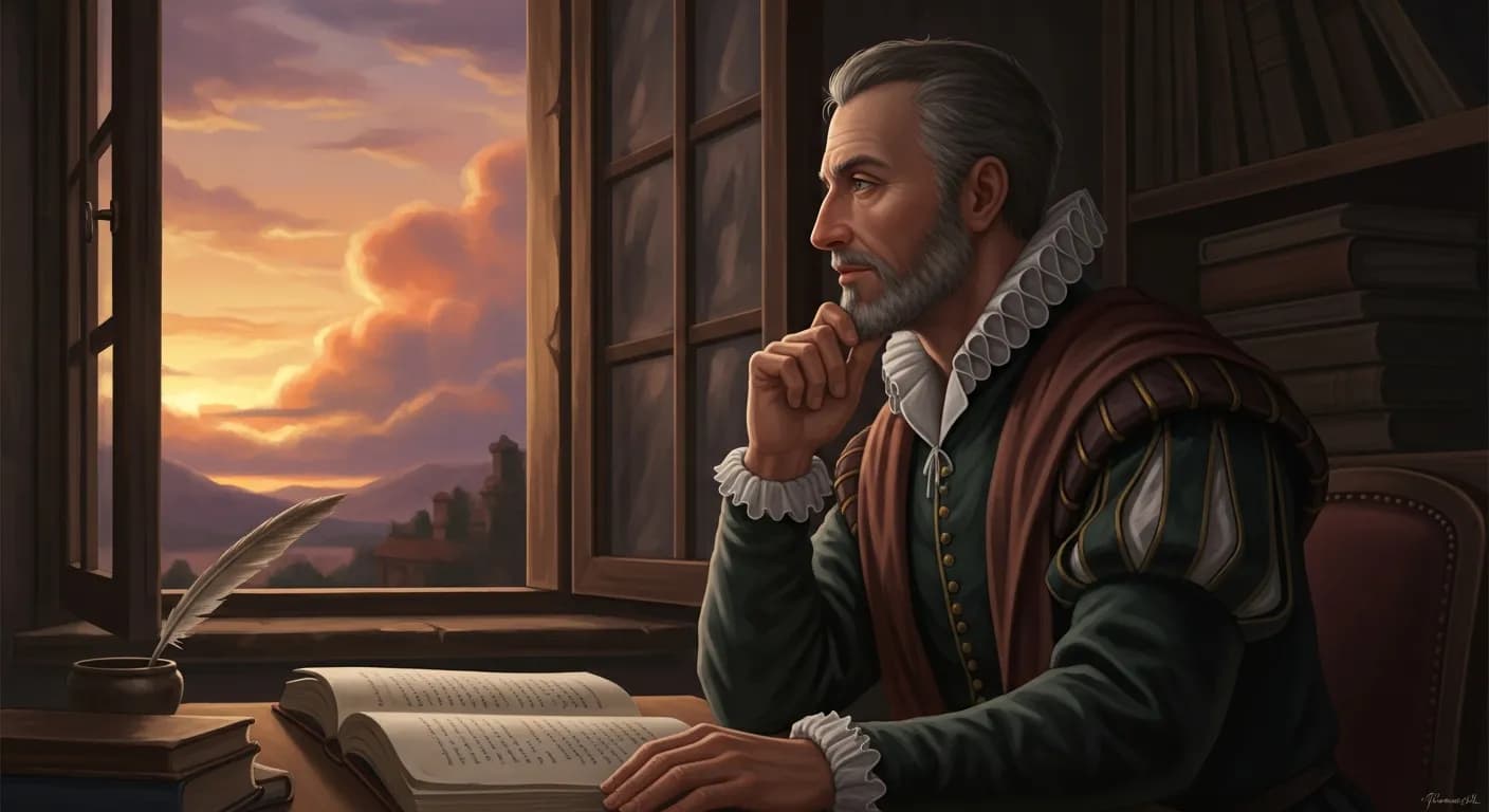 「ミシェル・ド・モンテーニュ」「賢者は、生きられるだけ生きるのではなく、 生きなければいけないだけ生きる。」の画像