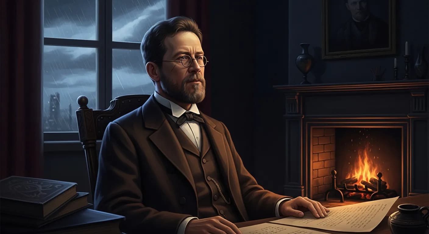 「アントン・チェーホフ」「千年後にも人間は 「ああ、人生はなんというつまらないものだろう!」 と嘆きつづけるにちがいない。 そしてまた同時に、今とまったく同じように死を恐れ、死ぬことをいやがるにちがいない。」の画像