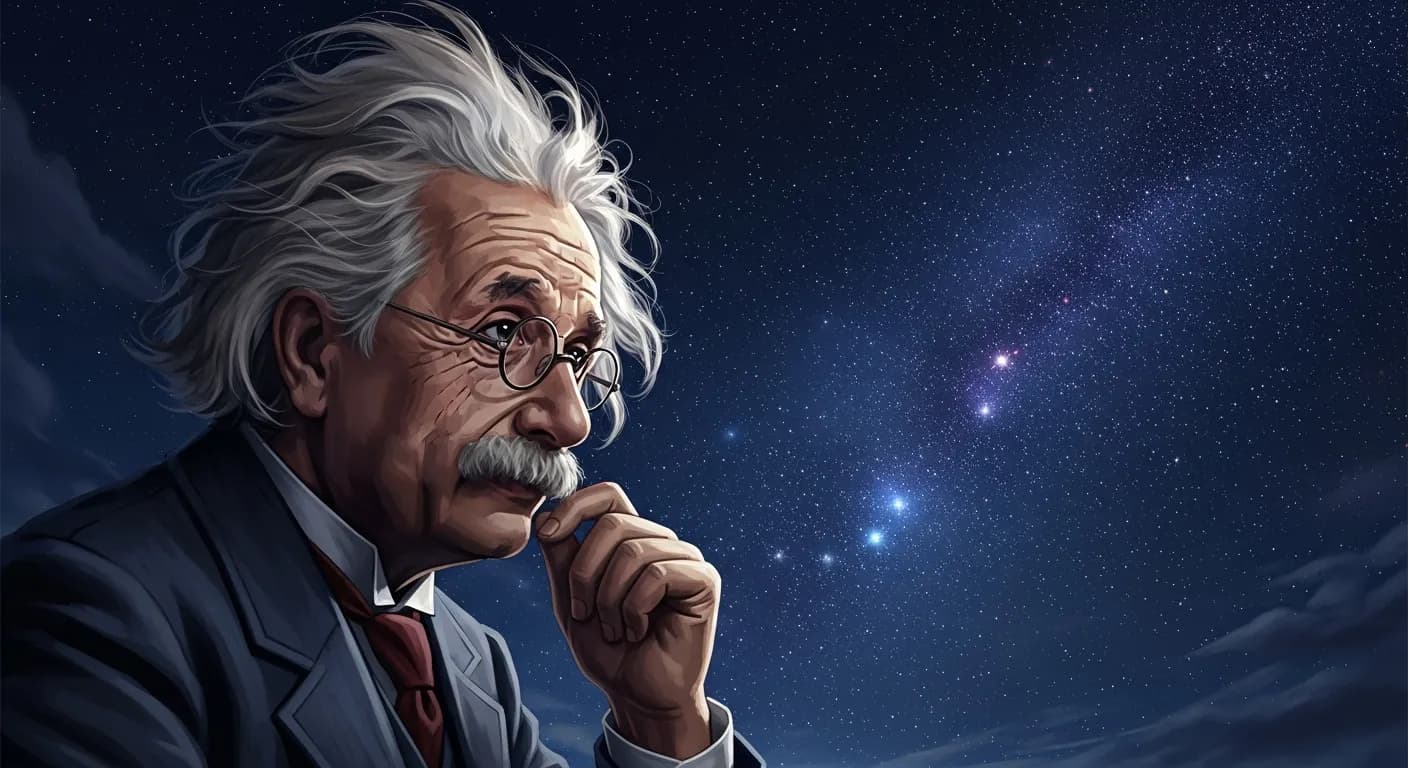 「アルベルト・アインシュタイン」「一見して人生には何の意味もない。 しかし一つの意味もないということはあり得ない。」の画像