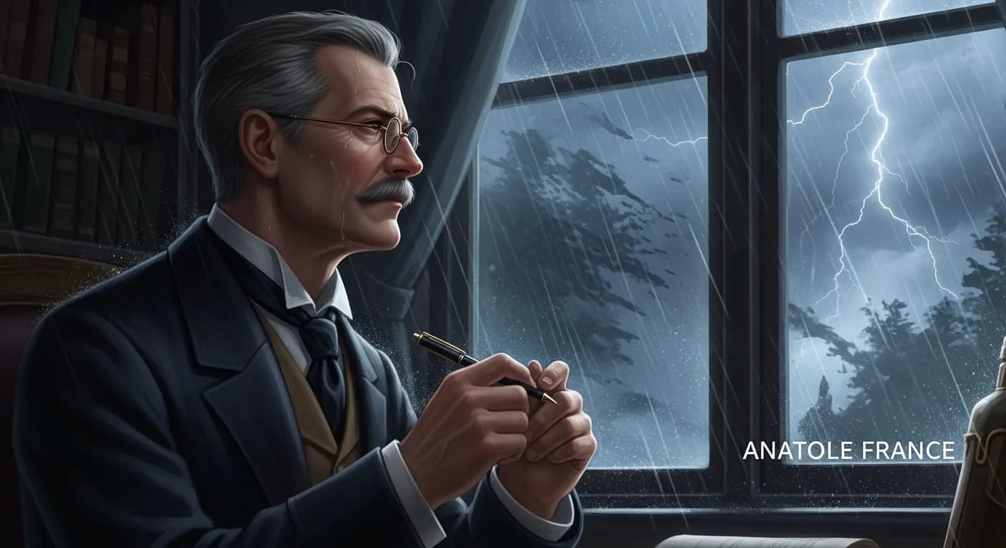 「アナトール・フランス」「恋は単純で原始的な行為である。それは闘争である。 それは憎しみである。恋には暴力が必要である。 相互の同意による恋愛は退屈な労役にすぎない。」の画像