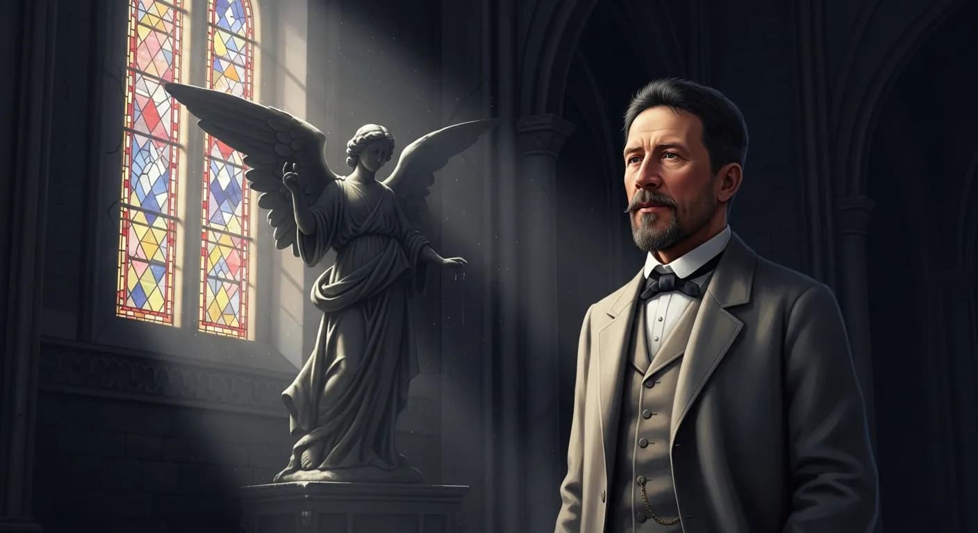 「アントン・チェーホフ」「真の幸福は孤独なくしてはありえない。 堕天使が神を裏切ったのは、天使たちの知らない孤独を望んだために違いない。」の画像