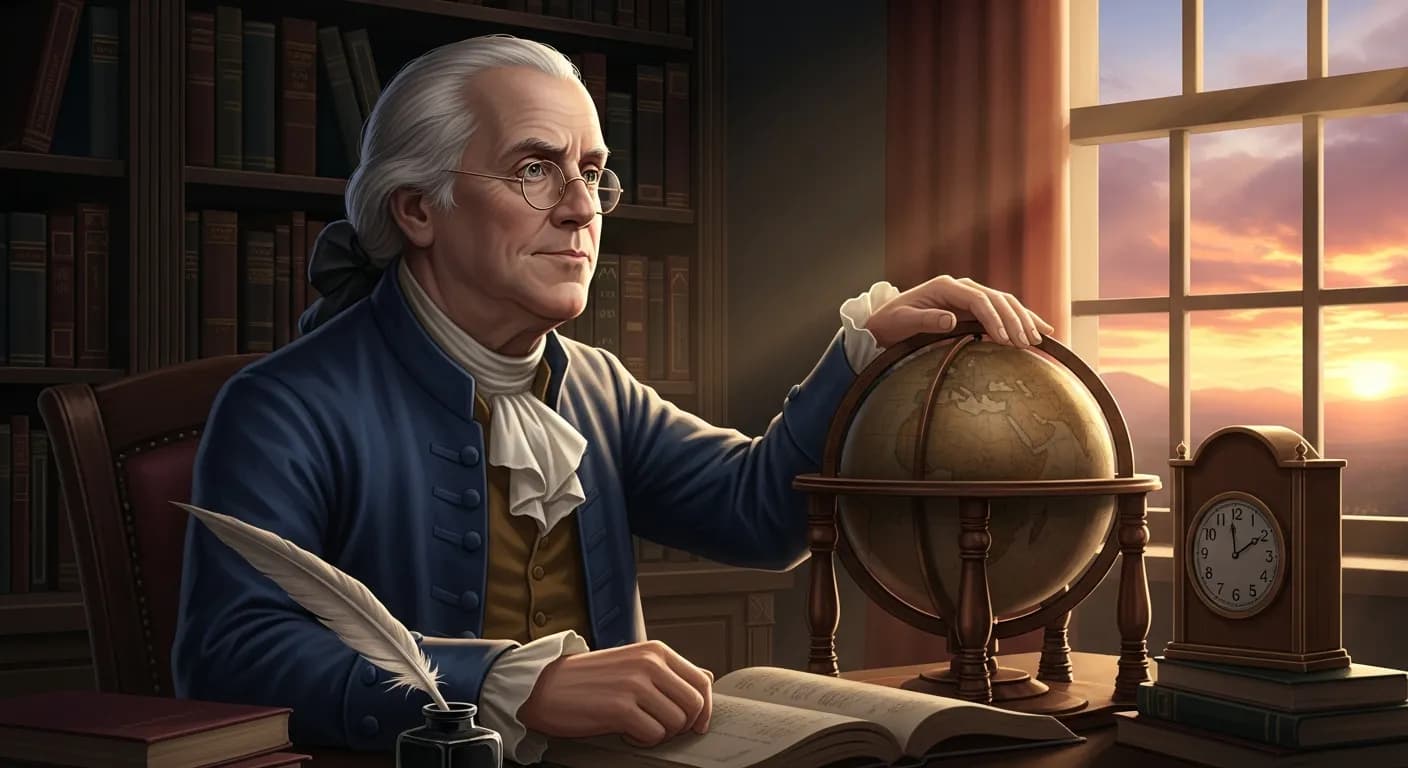 「ベンジャミン・フランクリン」「時間を浪費するな、人生は時間の積み重ねなのだから。」の画像