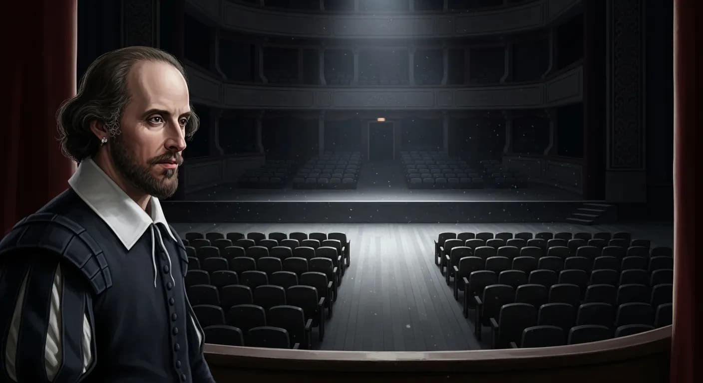 「ウィリアム・シェイクスピア」「人生はただ歩き回る影法師、哀れな役者だ。 出場の時だけ舞台の上で、見栄をきったりわめいたり、 そしてあとは消えてなくなる。」の画像