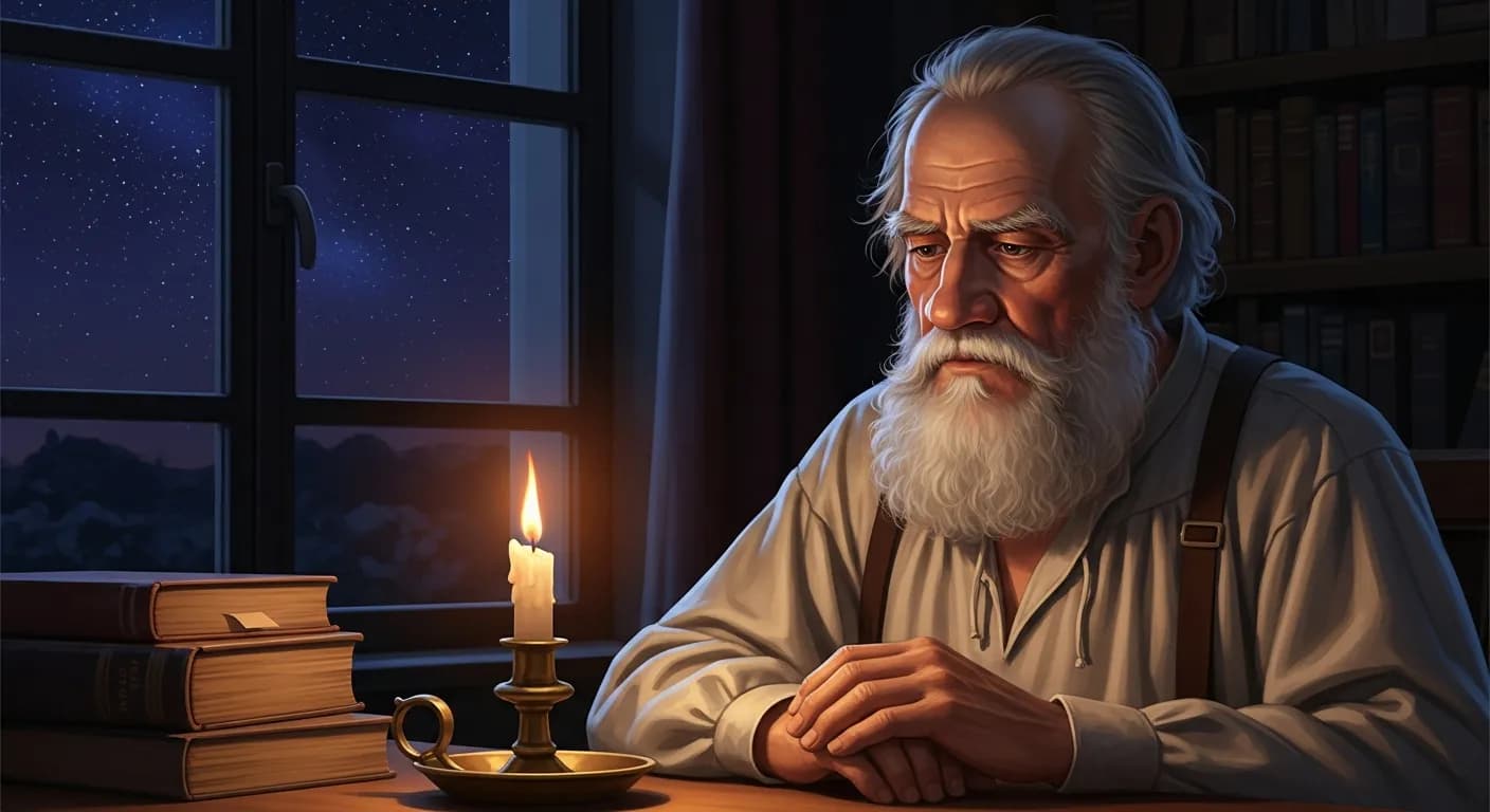 「レフ・トルストイ」「一生涯ひとりの異性を愛することは、 一本の蝋燭が生涯燃えることと同じである.」の画像