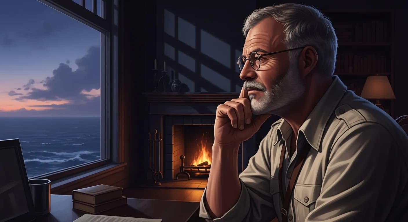 「アーネスト・ヘミングウェイ」「一人の女しか愛さない男はしばしばもっとも幸福な生活を送るが 死ぬときはもっとも孤独な死にかたをする。」の画像