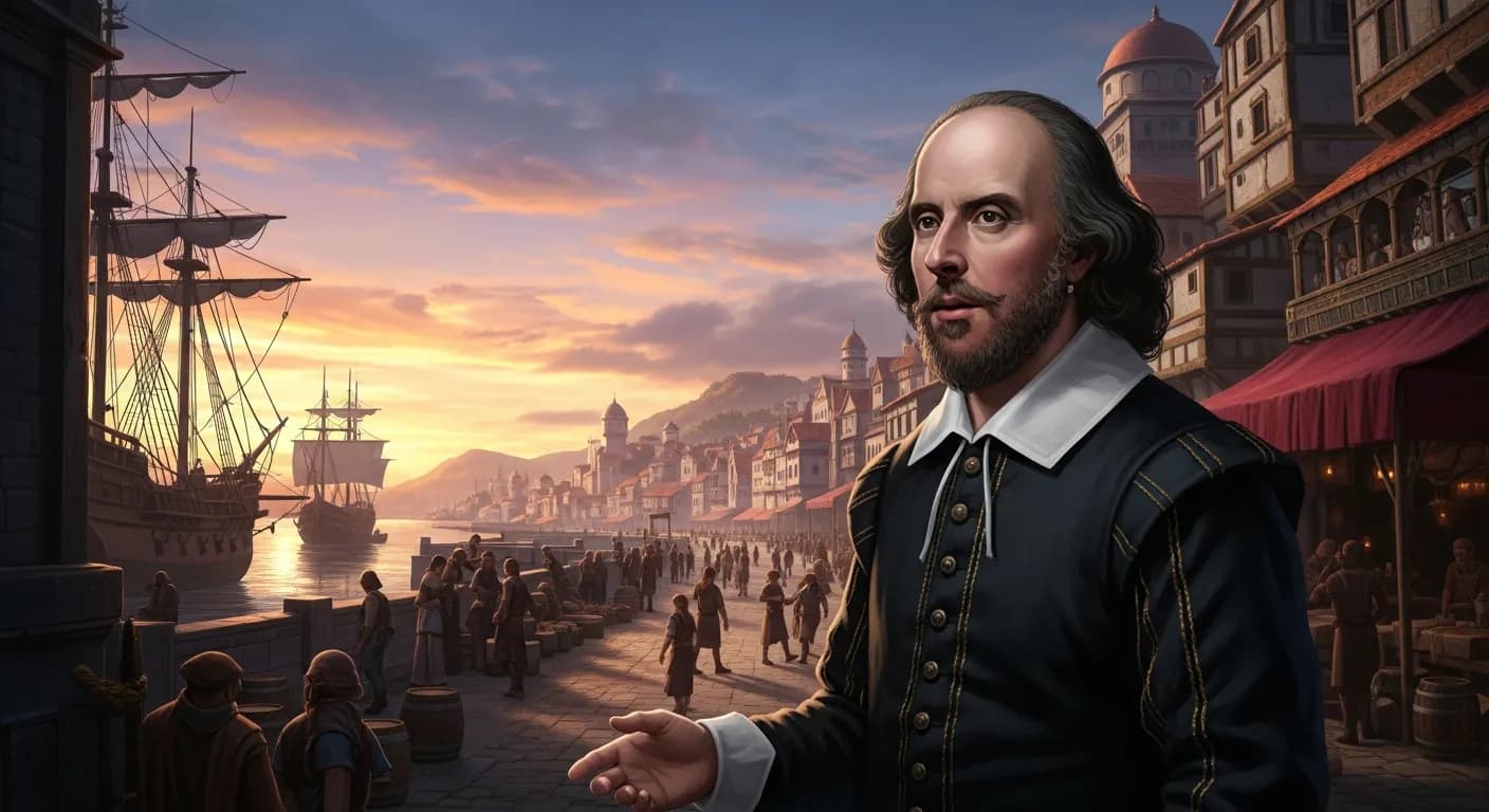 「ウィリアム・シェイクスピア」「男というものはいつでもそうだが、我が家から離れている時が一番陽気なものだ。」の画像