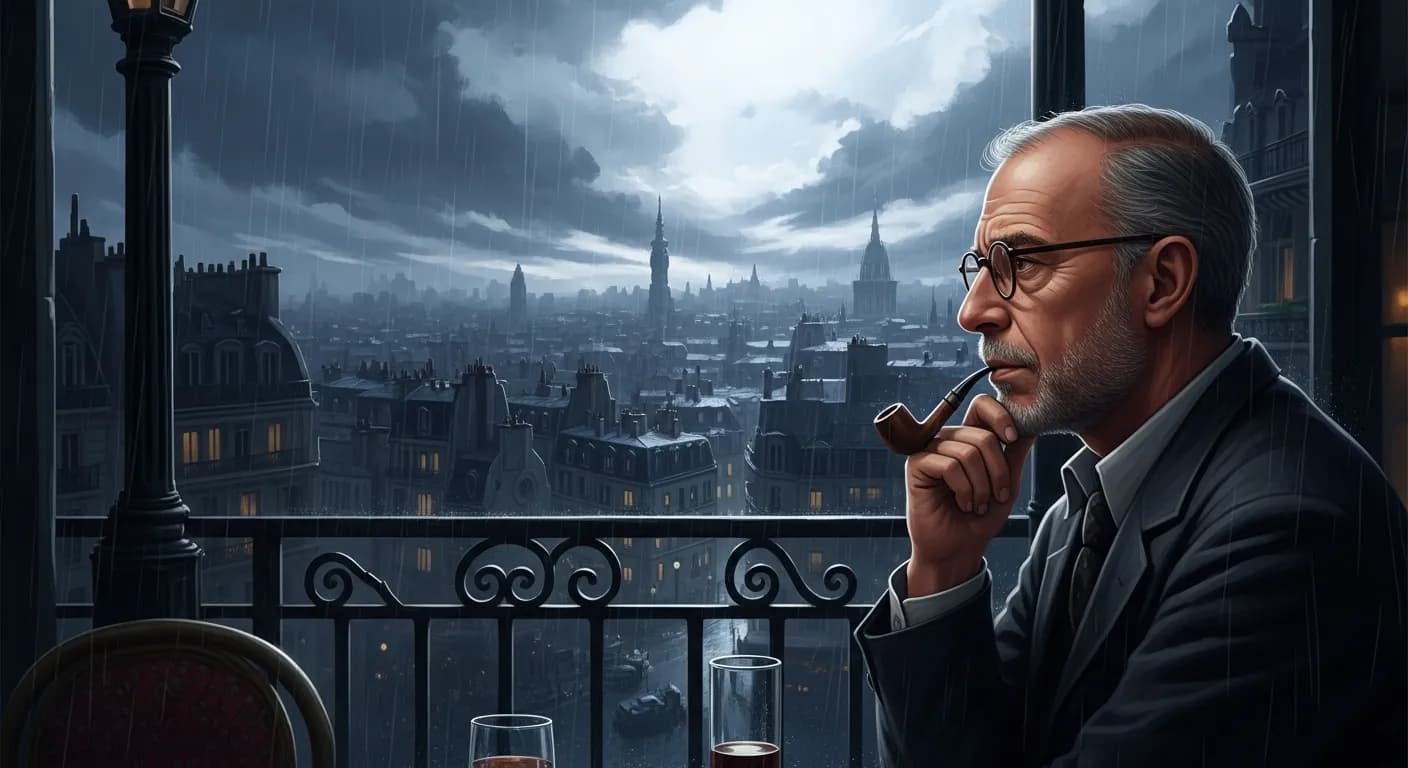 「ジャン=ポール・サルトル」「人間は、時には自由であったり時には奴隷であったりすることはできないであろう。 人間は常に全面的に自由であるか、あるいは常に全面的に自由でないか、 そのいずれかである。」の画像