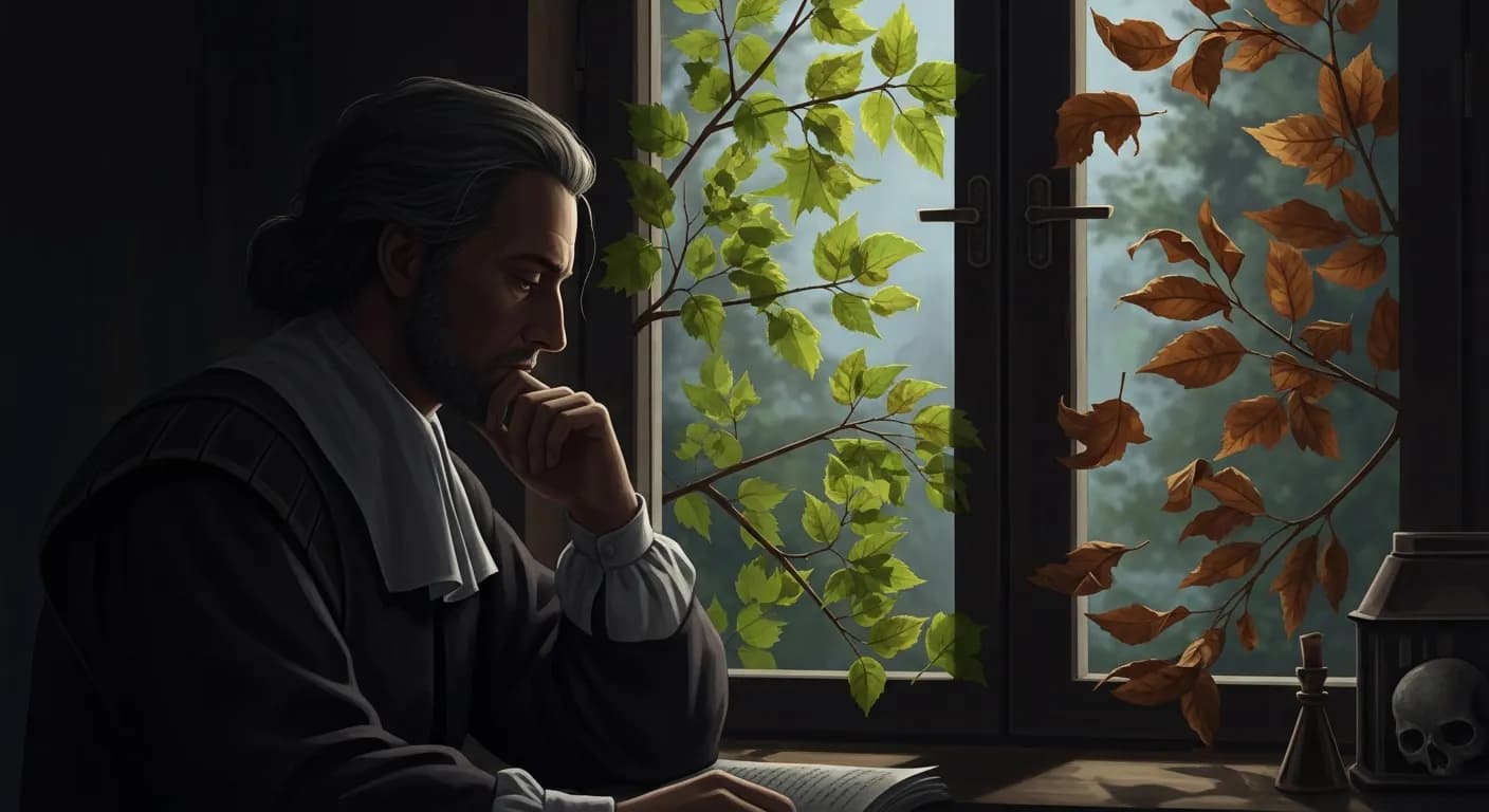 「フリードリヒ・フォン・ロガウ」「人間は九ヶ月かけて生きる準備を整えるが、 人間を死に導くには一瞬の間しか必要としない。」の画像