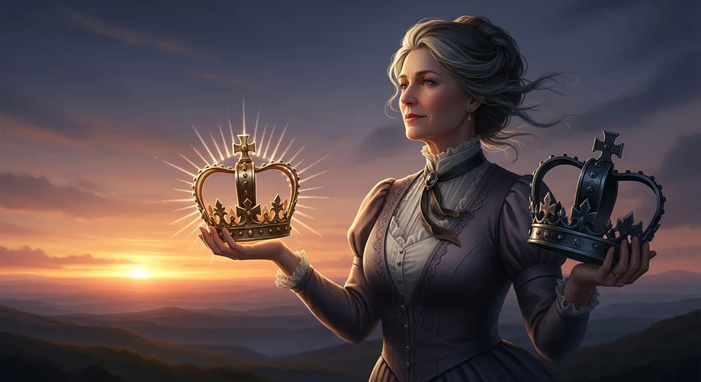 「エレン・ケイ」「人生は、片手に幸福の黄金の冠を持ち、片手には苦痛の鉄の冠を持っている。 人生に愛されたものは、この二つの冠を同時に渡されるのだ。」の画像