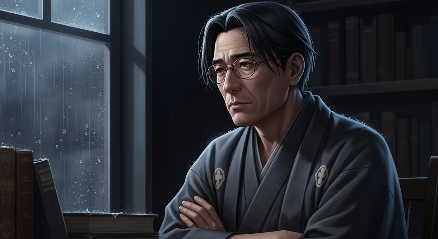 「夏目漱石」「智に働けば角が立つ。情に棹せば流される。 意地を通せば窮屈だ。兎角にこの世は住みにくい。」の画像