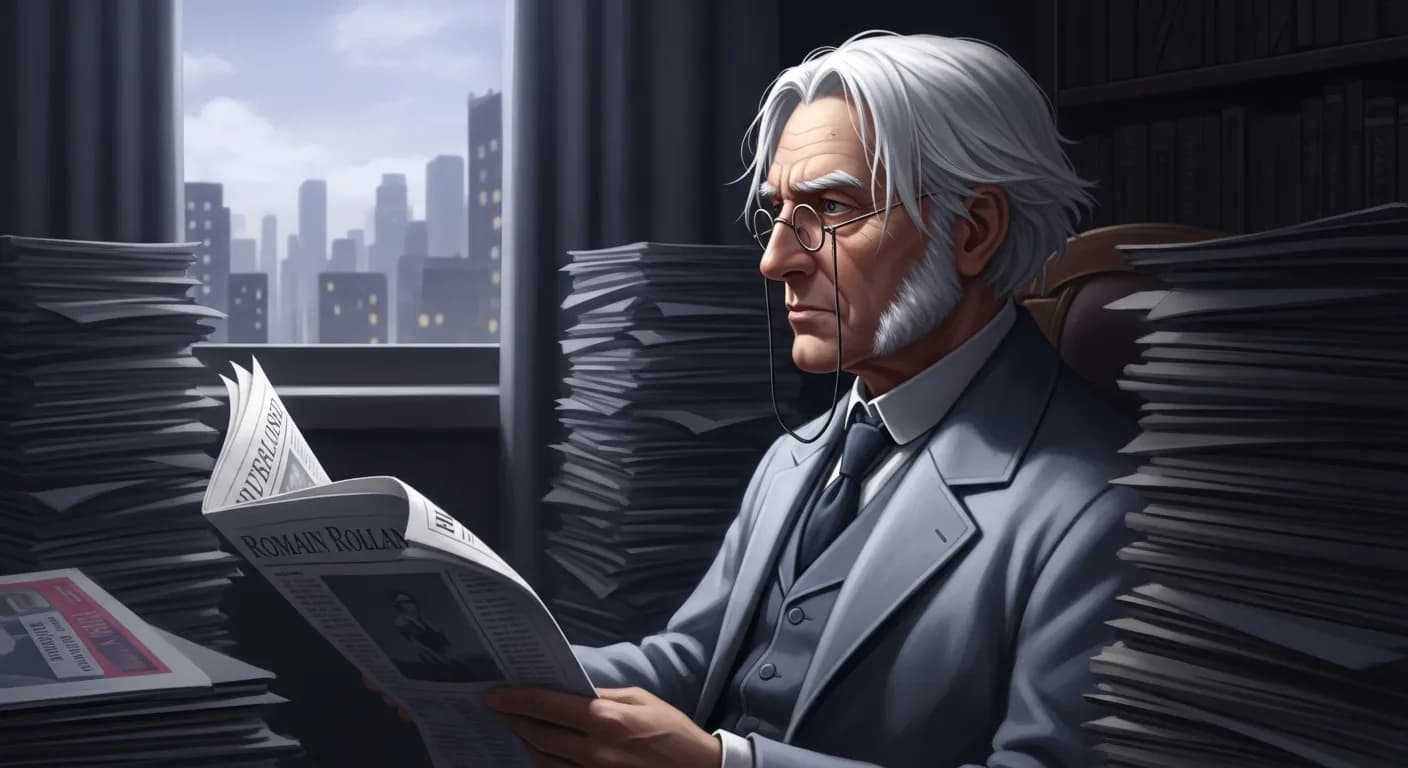 「ロマン・ロラン」「新聞・雑誌は嘘の巣窟だ。そして読者の大半は、その嘘にまるめこまれる可能性がある。」の画像