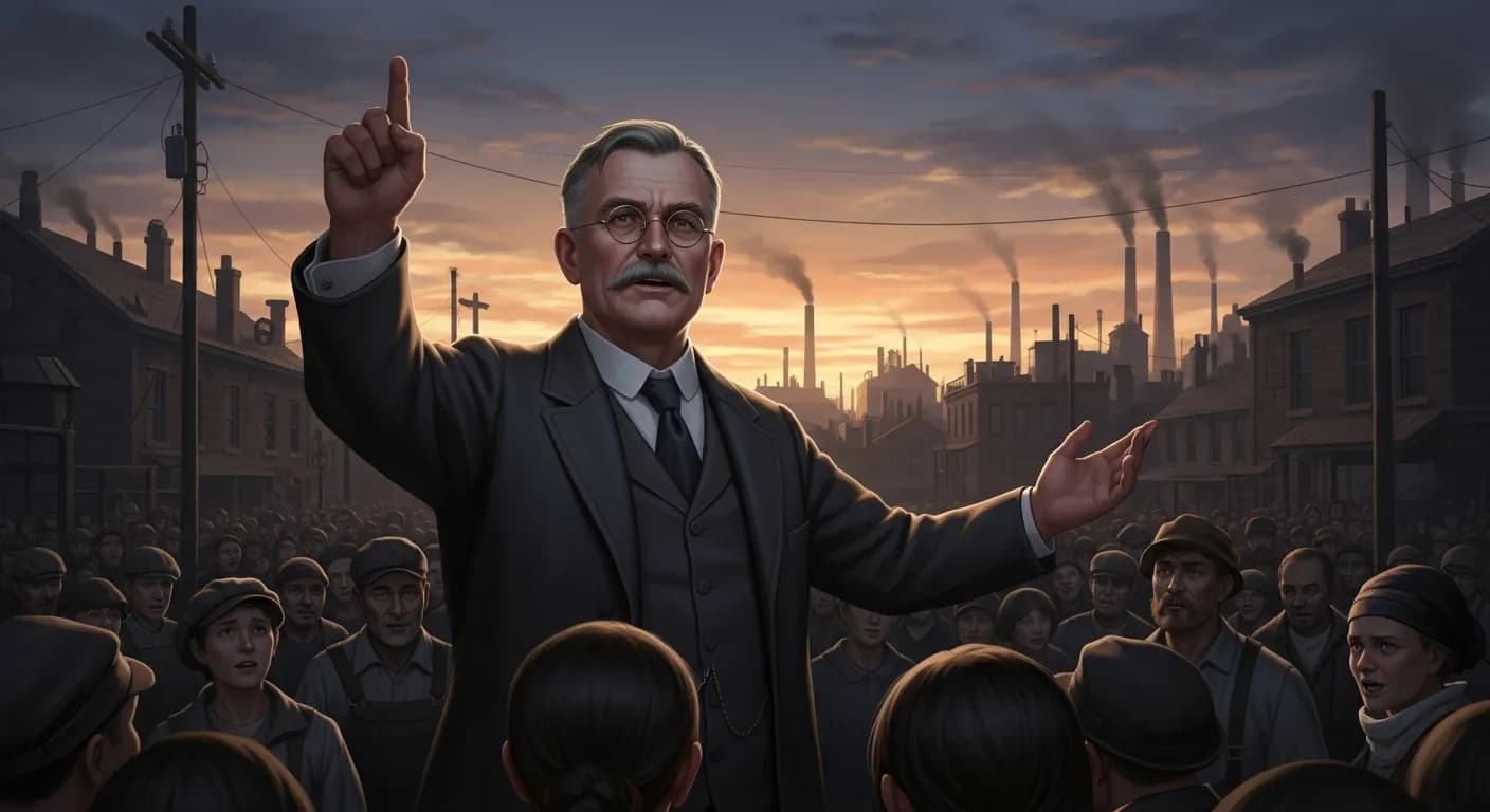 「ユージン・V・デブス」「冨……一人の人間の手に帰した多数の人間の貯蓄。」の画像