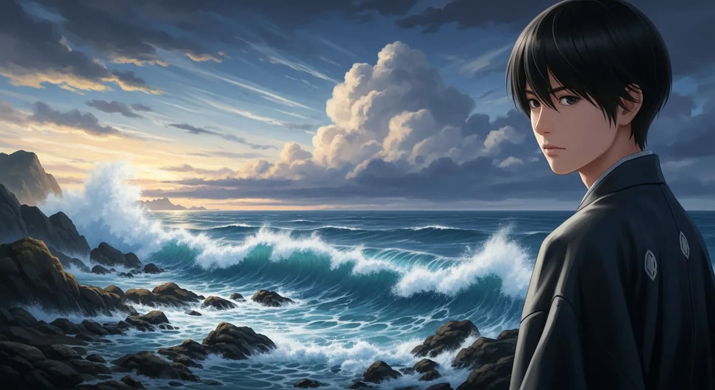 「石川啄木」「山は動かざれども、海は常に動けり。 動かざるのは眠の如く、死の如し。しかも海は動けり。 常に動けり。これ不断の覚醒なり。不朽の自由なり。」の画像