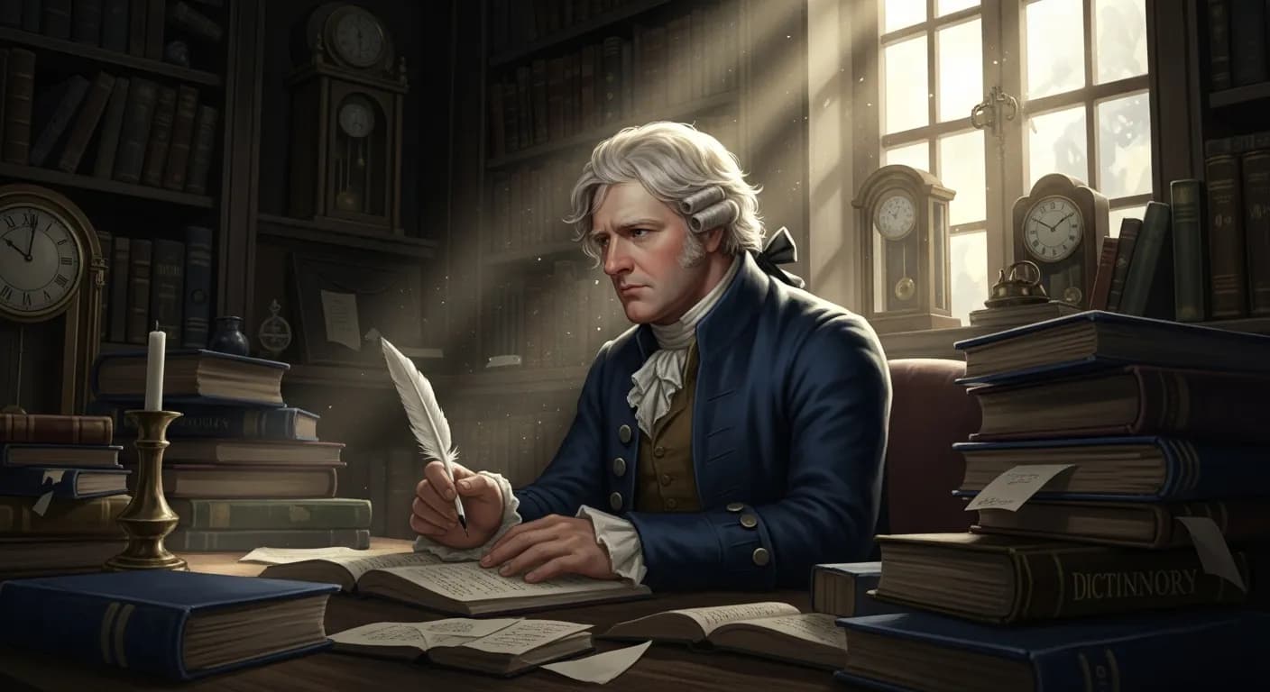 「サミュエル・ジョンソン」「辞書は時計のようなものだ。いい加減な辞書なら無いほうがいいし、
最もよい辞書でも完全に正しいと期待することはできない。」の画像