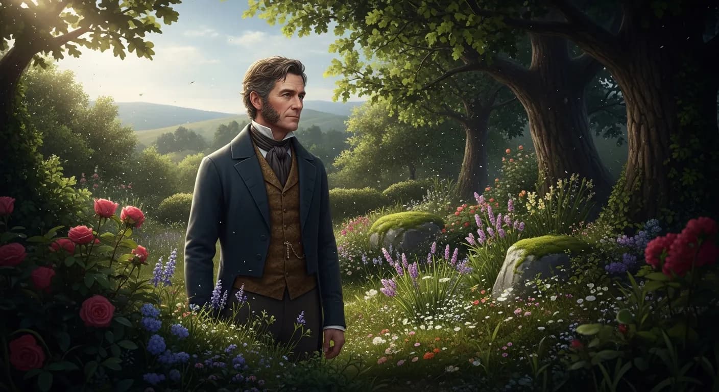 「リー・ハント」「樫だけが樹ではない。バラだけが花ではない。 多くのつつましい冨が私たちのこの世を豊かにしているのだ。」の画像