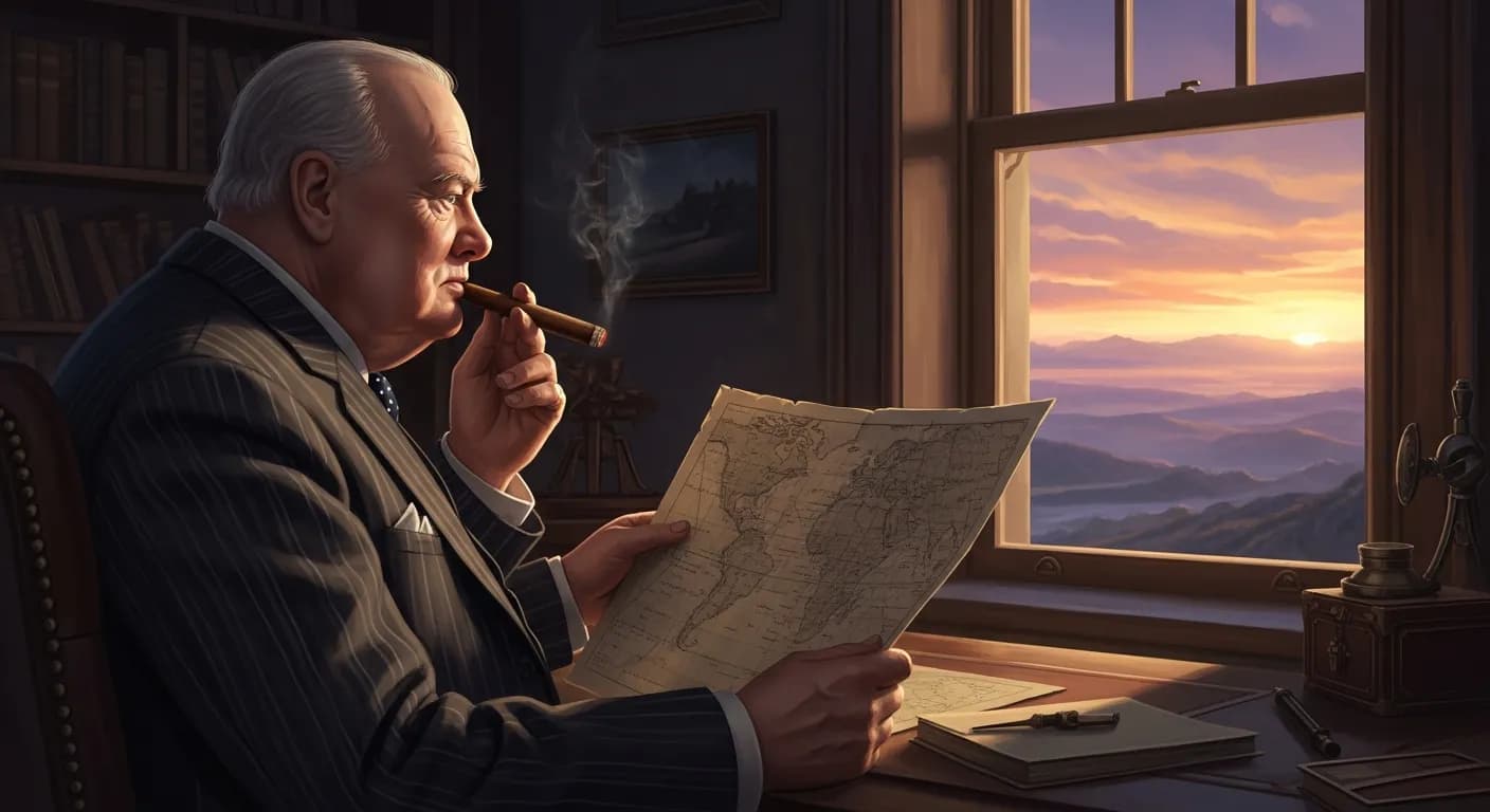 「ウィンストン・チャーチル」「過去をより遠くまで振り返ることが出来れば、未来をより遠くまで見渡せるだろう」の画像