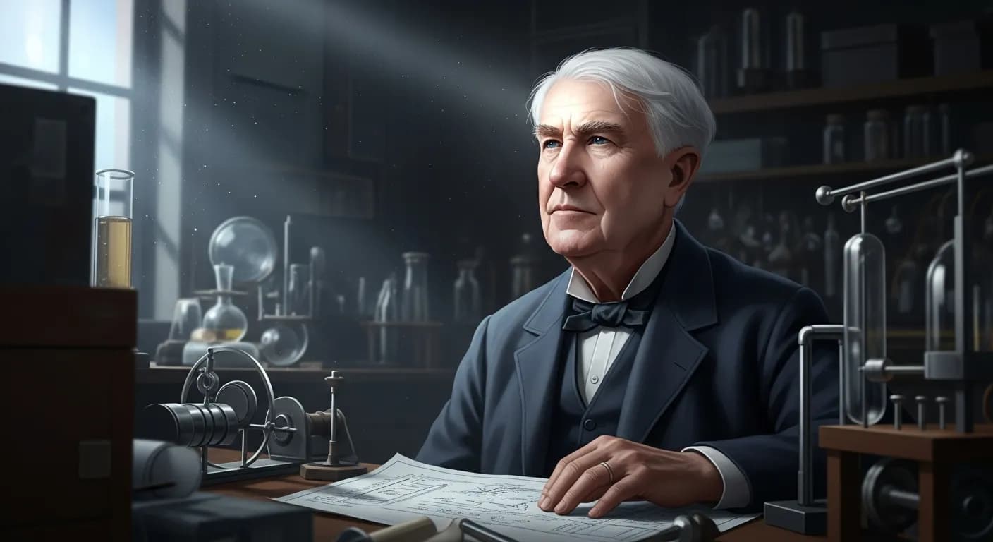 「トーマス・エジソン」「人生の落後者の多くは、あきらめた時に自分がどれだけ成功に近づいていたかに気づかなかった人たちだ。」の画像