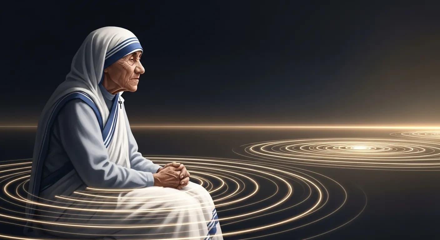 「マザー・テレサ」「思いやりのある言葉は短く簡単なものであっても、その反響は実に無限である。」の画像