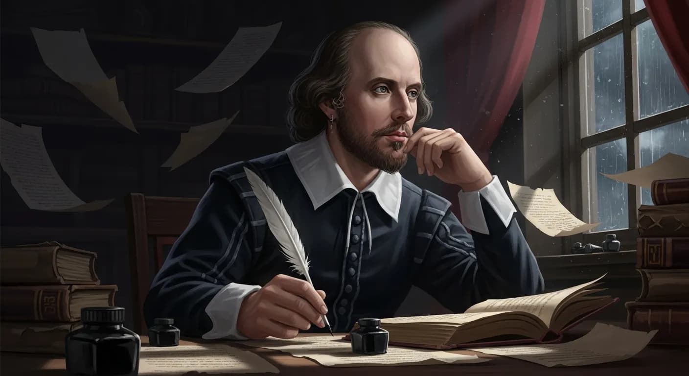 「ウィリアム・シェイクスピア」「神は、我々を人間にするために、何らかの欠点を与える。」の画像