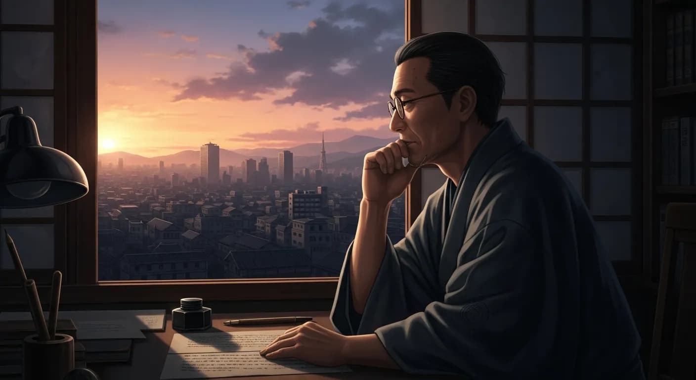 「夏目漱石」「吾人は自由を欲して自由を得た。自由を得た結果、不自由を感じて困っている。」の画像