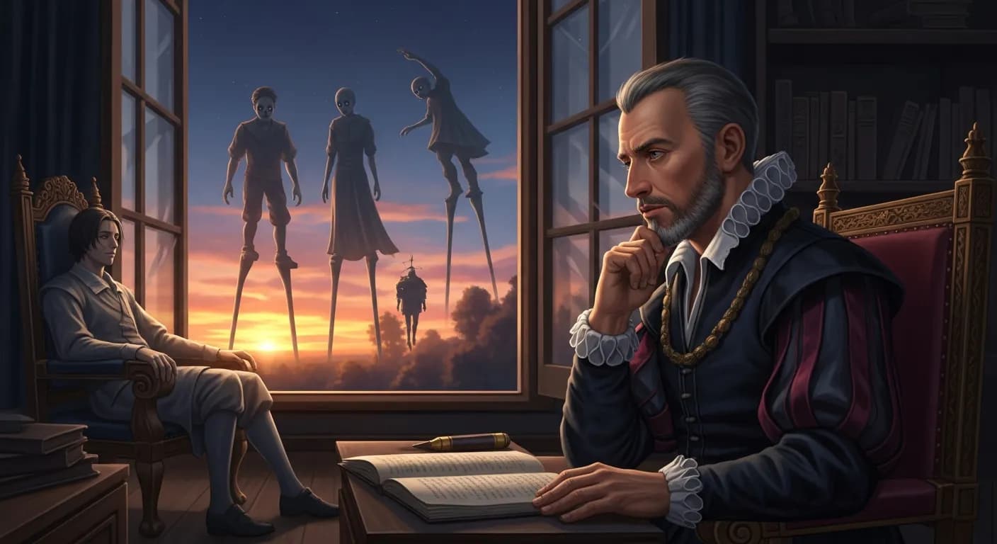 「ミシェル・ド・モンテーニュ」「私達は竹馬に乗っても何もならない。 なぜなら、竹馬に乗ってもやはり自分の足で歩かなければならないからである。 そして、世界で一番高い玉座に上っても、 やはり自分の尻の上に座っていることに変わりはない。」の画像