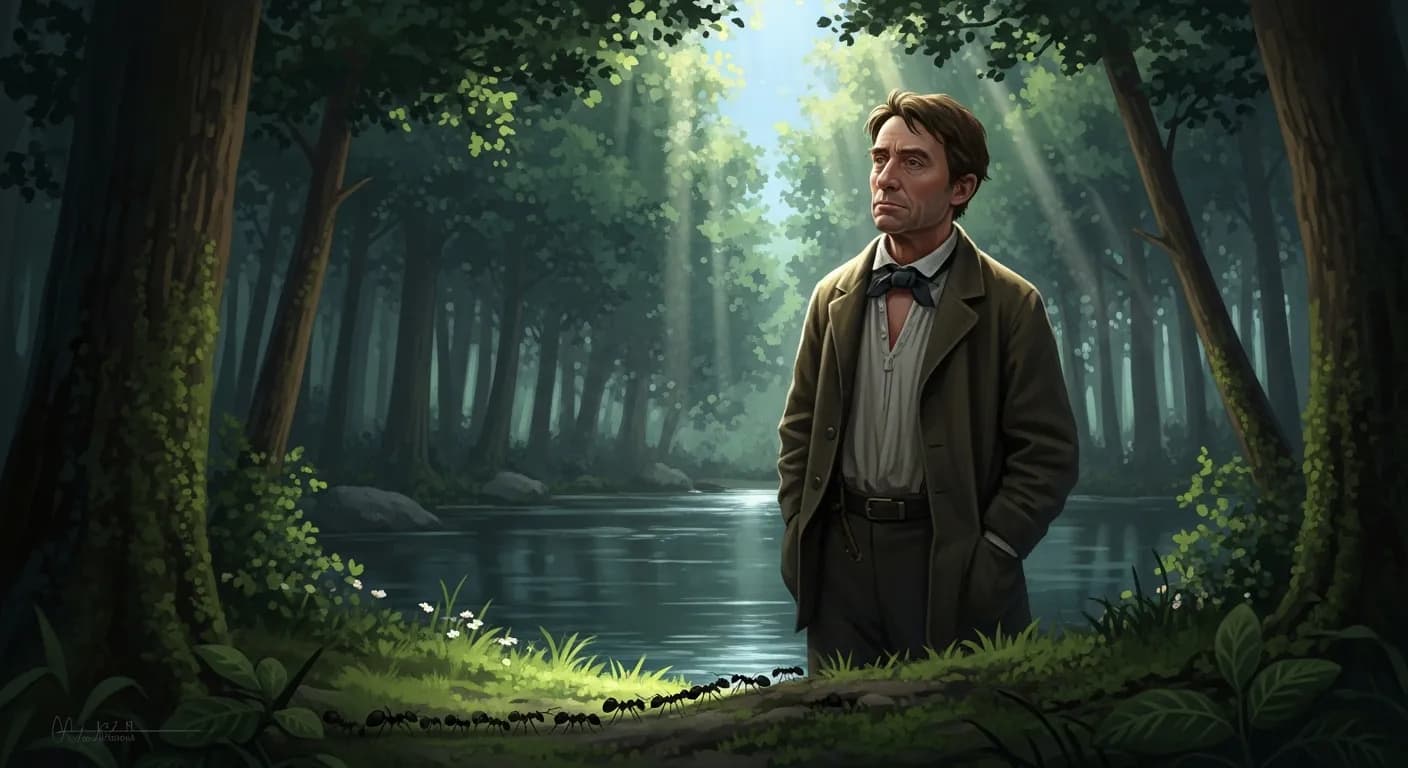 「ヘンリー・デイヴィッド・ソロー」「勤勉だけが取り柄なら蟻と変わるところがない なんのためにせっせと働くかが問題だ」の画像