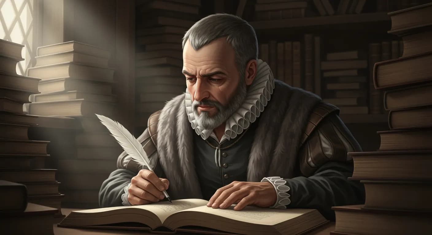 「ミシェル・ド・モンテーニュ」「人間の細部において個別に判断するものこそ、もっとも真実を言い当てるだろう。」の画像