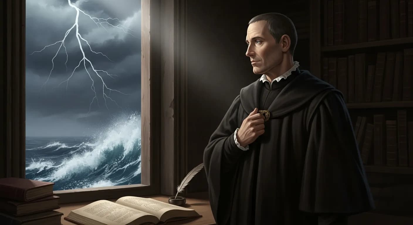 「ニッコロ・マキャヴェッリ」「運命は我々の行為の半分を支配し、 他の半分を我々自身にゆだねる。」の画像