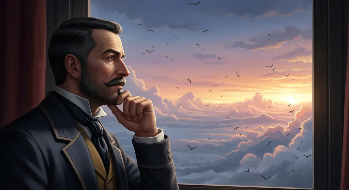 「ジュール・ルナール」「我々は翼が欲しいという欲望を持っている。 にもかかわらず結局は空を飛ぶことはできない。 要するに、我々は幸せなのだ。 さもなければ、空気はやがて吸うに堪えなくなるに違いない。」の画像