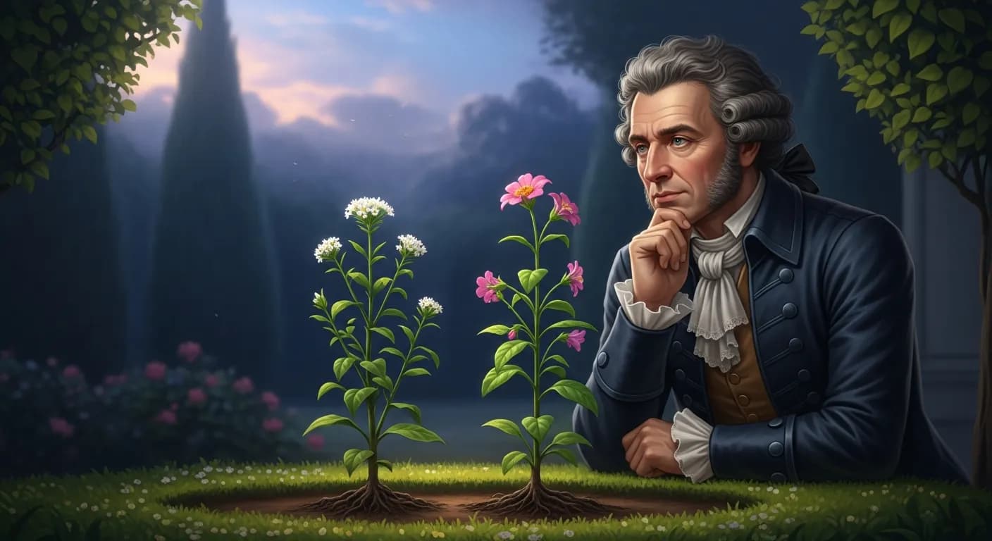 「フリードリヒ・ゴットリープ・クロプシュトック」「友情と恋愛は一つの根から生えた二本の植物である。 ただ後者は花をすこしばかり多くもっているにすぎない。」の画像